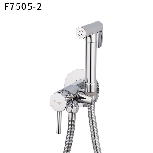 Bidet Kranen Wall Mounted Bidet Wc Kraan Douche Met Hanheld Sproeier Douche Chrome Hygiënische Douche Bidet Moslim: F7505-2cold and hot