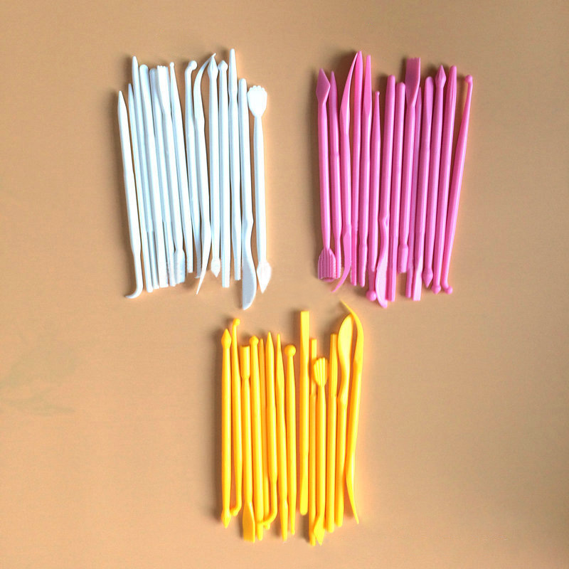 14Pc/Set Plastic Flower Sculpture Double Sugar Modeling Sculpture Sculpture Cutter Fondant Gum Paste Clay Mold DIY Baking Tools