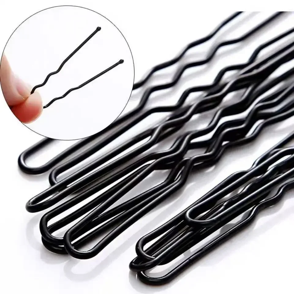 Preto Invisível Bobby Pin, uma linha de grampos de cabelo, Headwear descartável, Metal Waved Hairpins, BB presilhas, Headwear Hairgrips, 30 pcs, 180pcs
