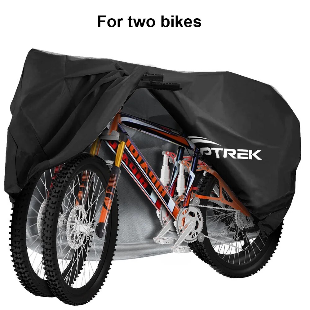 Toptrek-Impermeável Multipurpose Bike Cover, Capas Protetoras, de Alta Qualidade, Protetor de Bicicleta, Chuva, Neve, Poeira, Para Todo o Tempo, 210T: CINZA