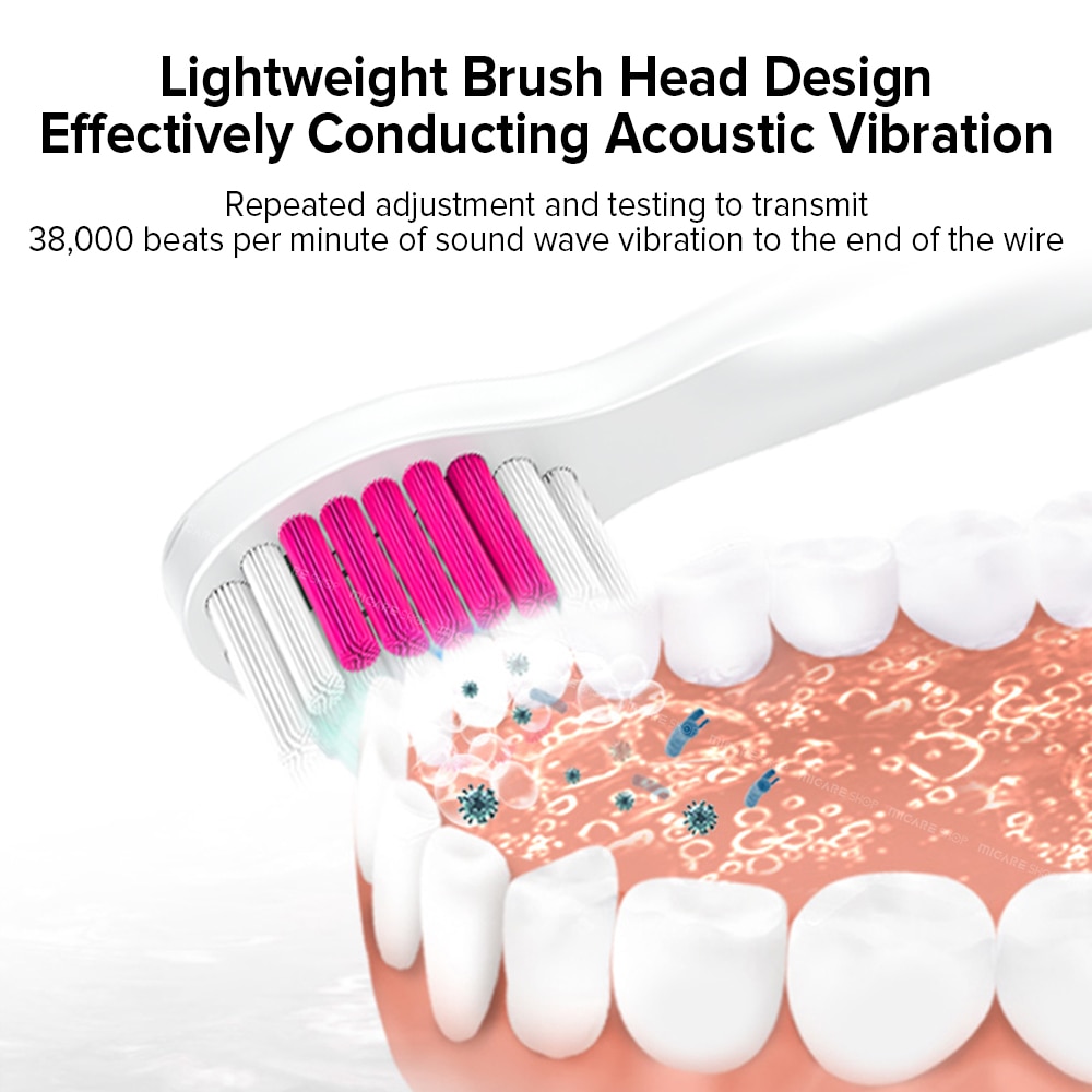 4PCS Detachable Replacement Brush Heads Fit Advance Power Sonic Electric Toothbrush Heads Pro Health Soft Hair Tooth Brush Head