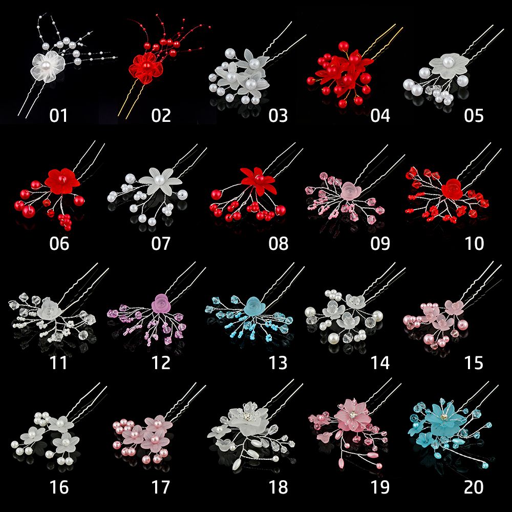 1 Stuks Bruids U-Vormige Pin Metalen Barrette Clip Haarspelden Strass Parel Vrouwen Haaraccessoires Bruiloft Kapsel Tools