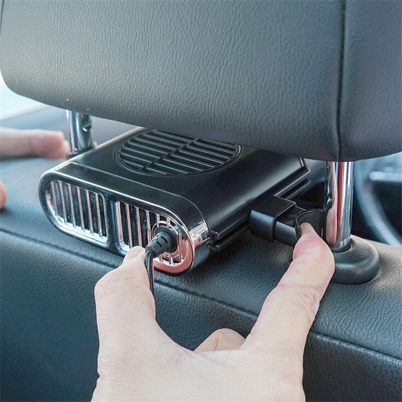 Portable Car Multi-function Air Cooler Powerful Quiet 3 Speed Backseat Cooling Fan