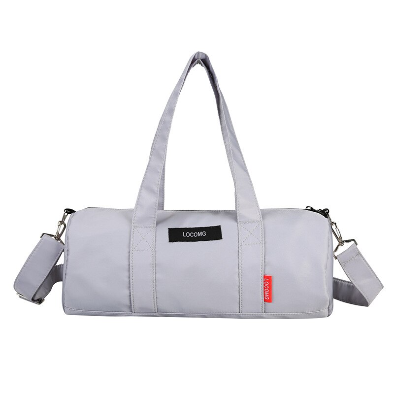Dames sporttas fitness yoga sporttas voor op reis schoudertas sporttassen reistas waterdichte bagagetassen: Lichtgrijs