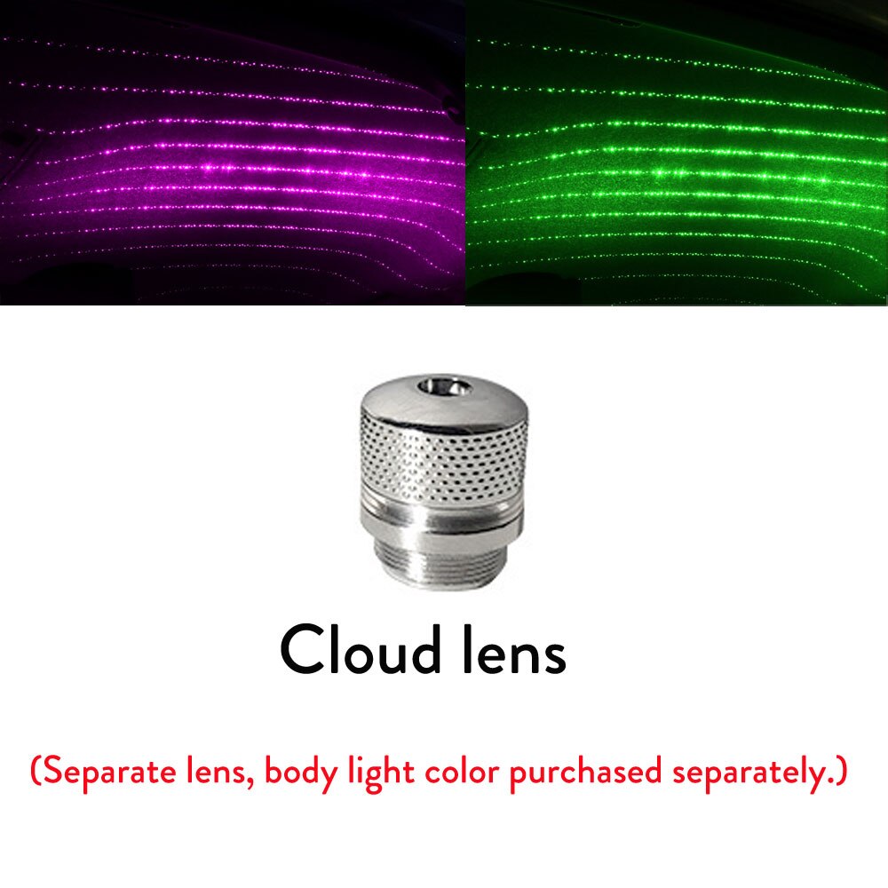 Mini LED COCHE techo estrella noche luz USB Lámpara decorativa proyector ambiente ajustable hogar techo Decoración Luz: Cloud lens