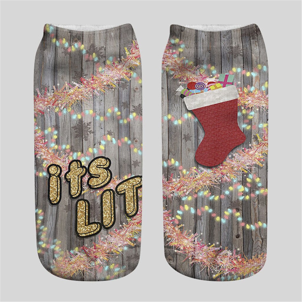 Unisex Ankle Sokken Kerst Grappige 3d Gedrukt Casual Sokken Grappige Comfortabele Leuke Low Cut Harajuku Skateboard Sokken #42: I