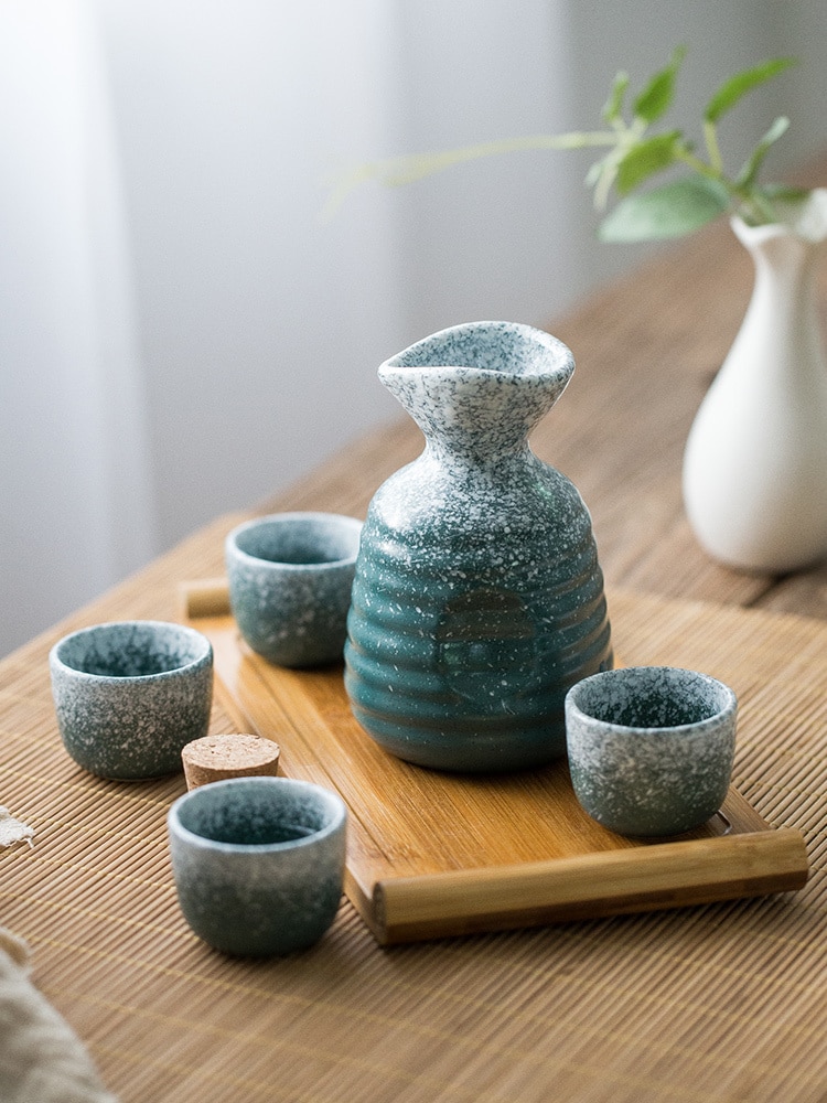 Japanse keramische retro sake met gele wijn huishoudelijke wijnpot geschikt voor rijstwijn verwarming wijnwarmer wijnservies set