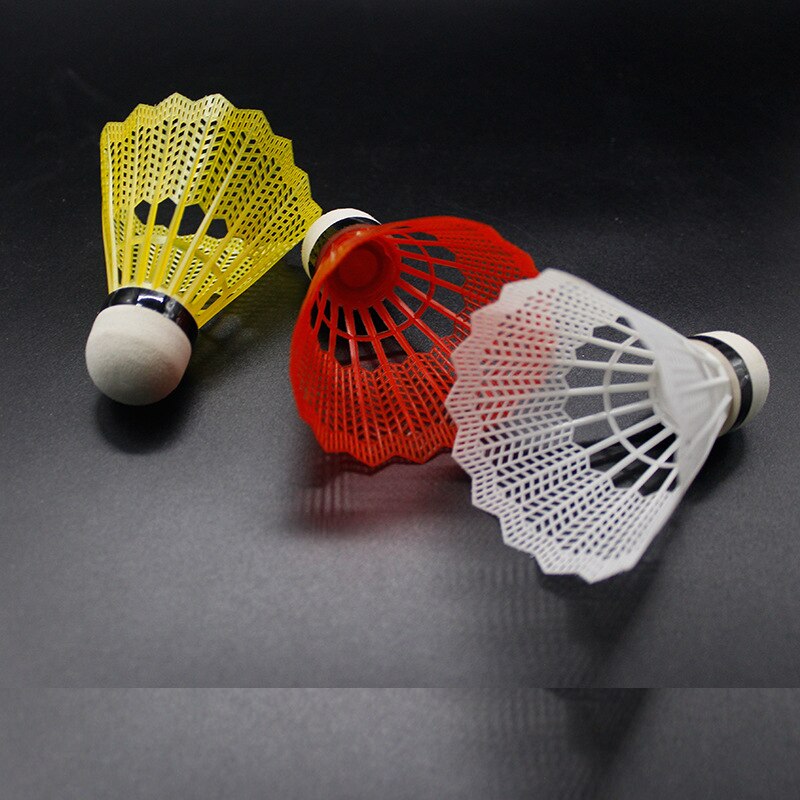 3 stk farverige superstærke nylon badmintonbolde bærbare fjedre produkter sport træningstog udendørs indendørs forsyninger