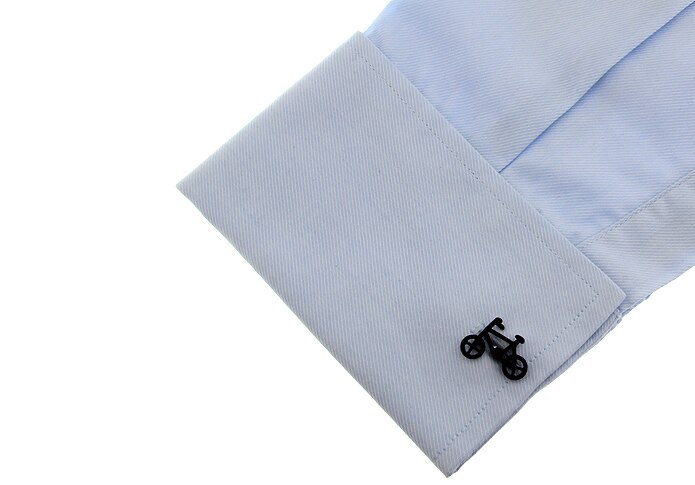 Heren casual fiets manchetknopen messing materiaal zwarte kleur nieuwe fiets manchetknopen & detailhandel