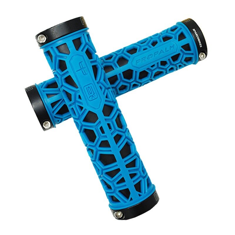 Cubierta de manilla de bloqueo para bicicleta de montaña, cubierta de mango de cubo Feng Shui chino general, BMX, absorción de impacto transpirable: blue