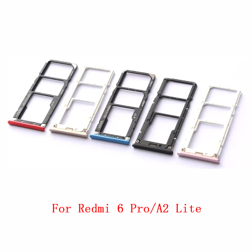 Sim Kaart Lade Voor Xiaomi Redmi 6 Pro Redmi A2 Lite Sim Card Tray Slot Houder Vervanging Deel
