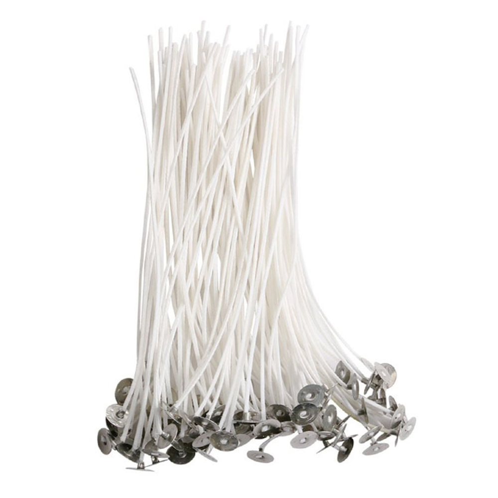 100 stuks 15cm Lengte Kaars Lont Katoenen Lont Prewax en Katoenen Garen Gevlochten Boter Lamp Lont Zelfgemaakte Handgemaakte Kaars accessoires