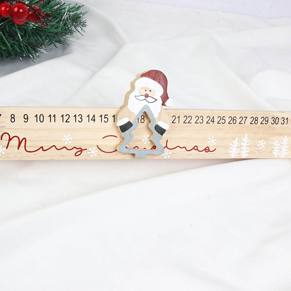 Diy Leuke Kerst Houten Cartoon Kerstman Advent Kalender Ornamenten
