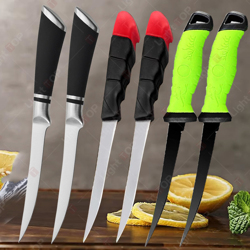 Cuchillo multifuncional de acero inoxidable para deshuesar filete, cuchillos de cocina profesionales, cuchillo para matar pescado, cuchillo para carne, cuchillo para fruta