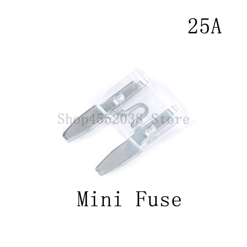 20 stk blandet minibladesikring sinklegering og plastmateriale 5a 7.5a 10a 15a 20a 25a 30a 40a sett til bilbil: 20 stykker 25a