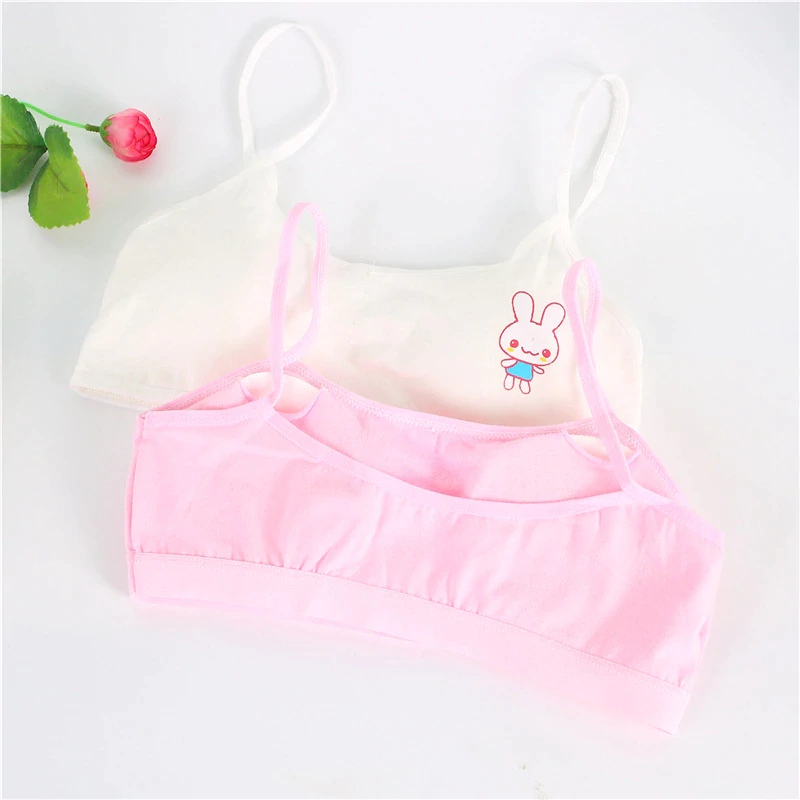 6 pz/lotto nuovo arrivato di Trasporto Libero Wrap busto di cotone della caramella Maglia giovane Ragazze studenti coniglio ragazzi Biancheria Intima per bambini