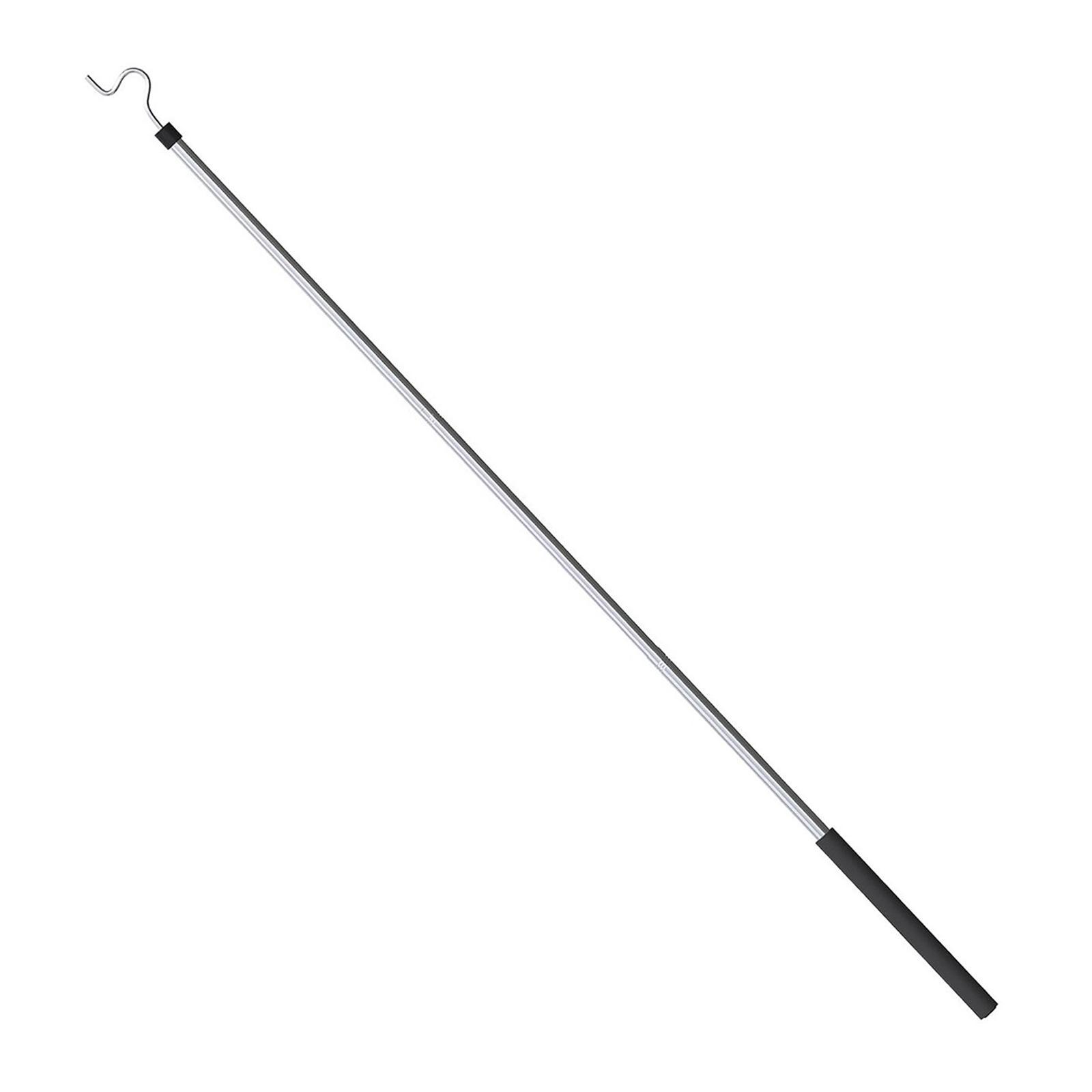 Kledingrek Haakpaal Om Hoge Hangers Te Bereiken Kast Bereiken Paal Roestvrijstalen Verstelbare Verlengpaal Met Haak 129Cm Lang