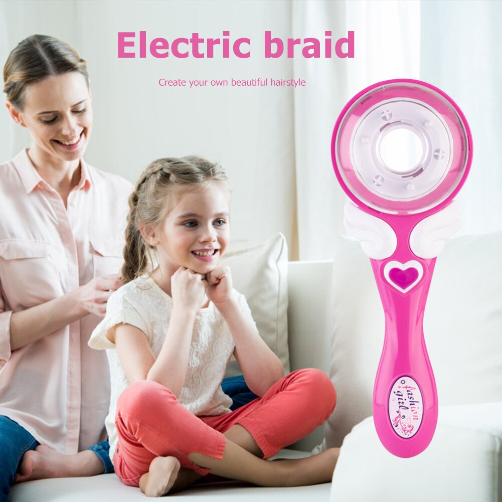 Kids Automatic Electric Hair Braider Twists DIY Girl Hair Braiding Tool Toy Children's Beauty Makeup Weaving Machine Pretend Toy