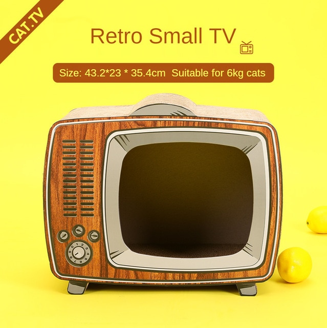 Radio/TV Cat Scratch Board Cats Beds And Houses Cat's House Cat Scratcher Scraper House For Cats Nail Scratcher Pet Toys Cat Bed: TV