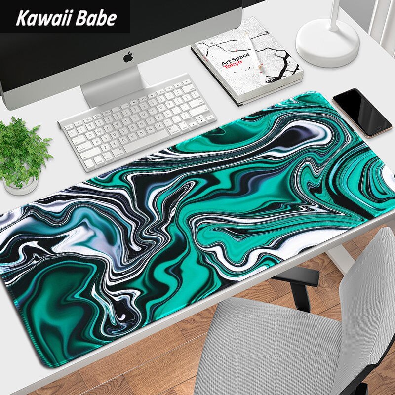 Abstract Fluid Pattern Laptop Mouse Mat Desk Pad Mouse Pad LARGE XLCreative Writing Desk Mat Deskpad Home Decor for Keyboard: H 300x800x2mm