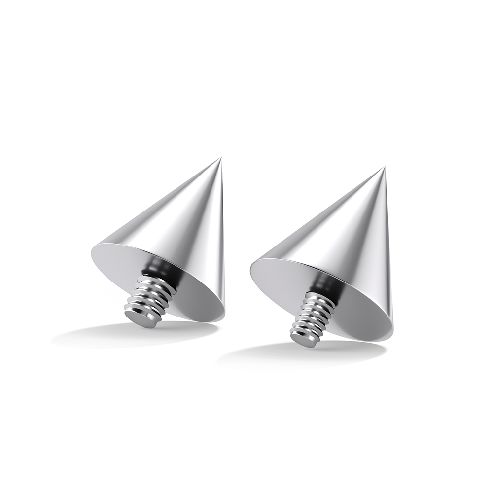 50 Uds G23 Piercing de titanio M0.9 M1.2 M1.6 accesorios de perno de oreja de rosca accesorios de anillo de nariz Piercing de ceja para el cuerpo