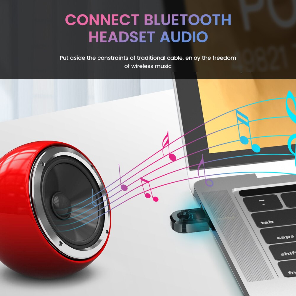 Adaptador de Bluetooth 5,0 para ordenador, transmisor USB inalámbrico, Dongle 5,0, Mini transmisor de Bluetooth 4,0 para PC