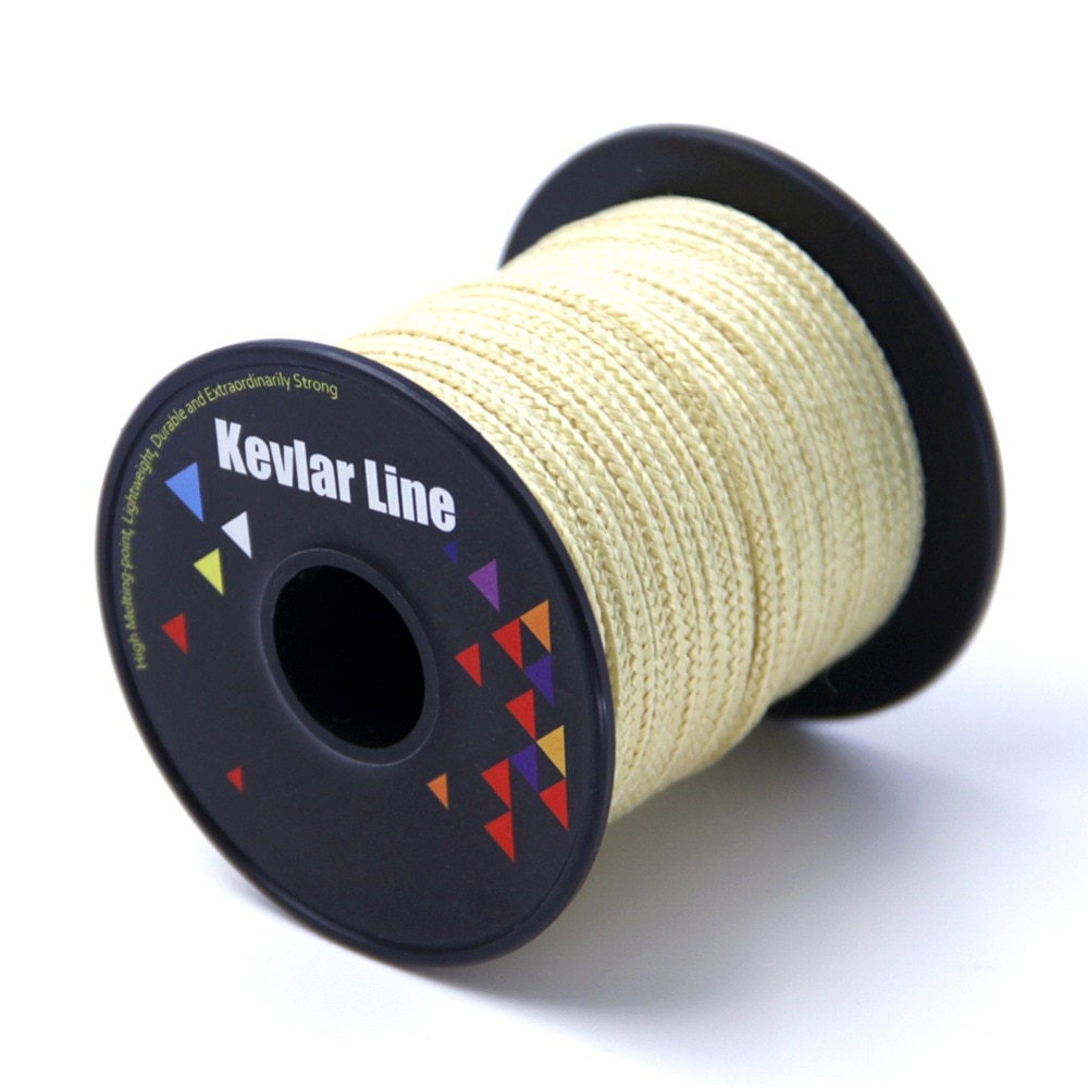 Gul flettet line til fiskeri 100-2000lb kevlar fiskeassistent snor dragesnor udendørs backpacking camping reb