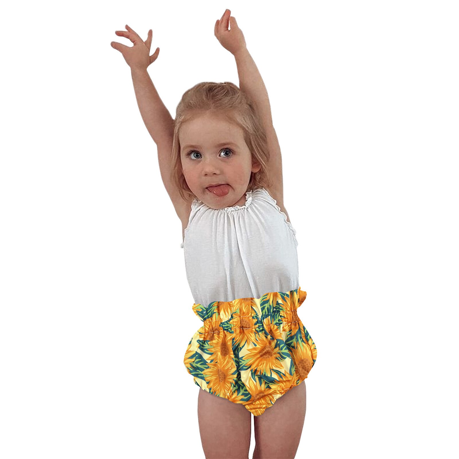 Short bouffant à imprimé Floral pour bébé fille, vêtement ample, doux et confortable, pour l'été