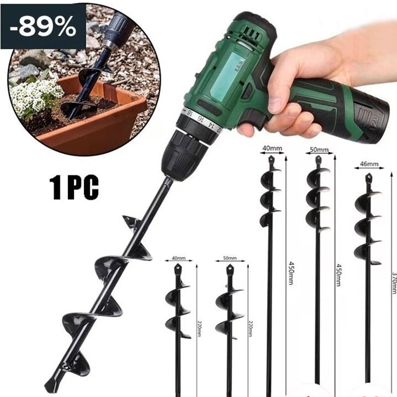 Perceuse de jardin en spirale Z20, foret en spirale pour trous de plantation de fleurs, foret de jardin, literie de plantation, foret en spirale