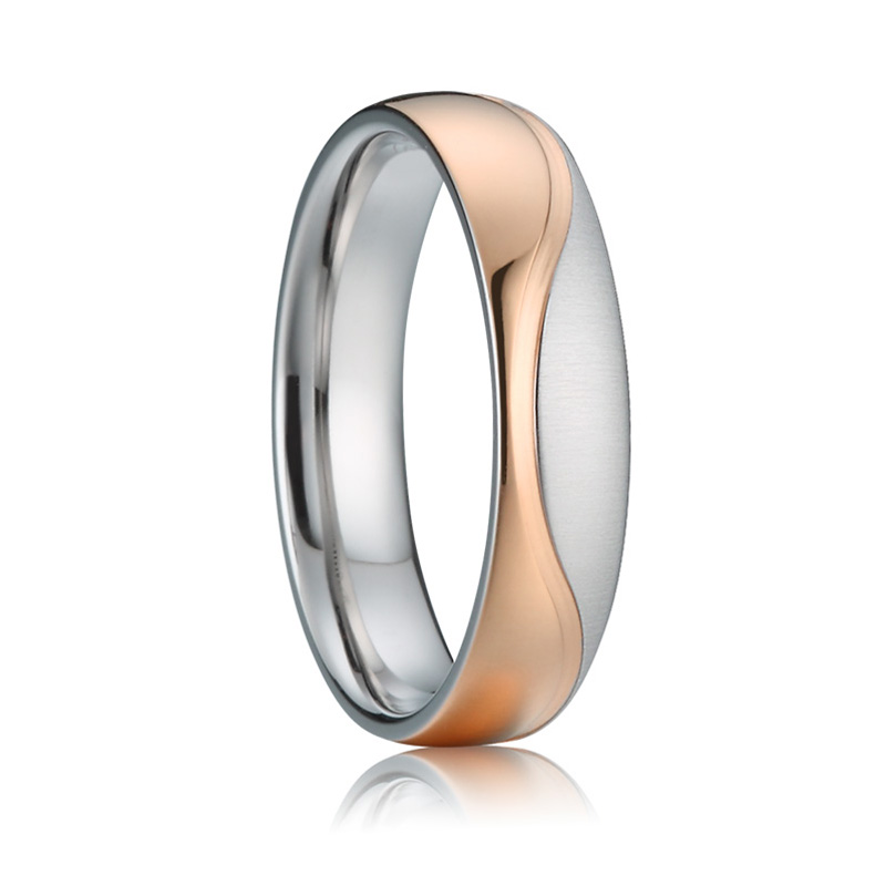 Voor hem en haar crown set Allianties Paar Trouwringen voor mannen en vrouwen meisjes cz zirconia Rose gold Kleur roestvrij staal: 12 / PV1518R men