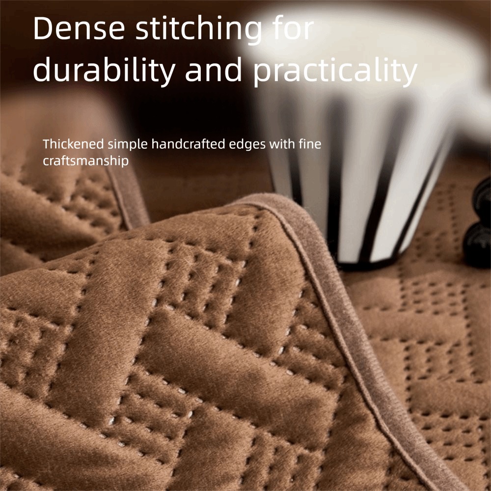 Antislip bankhoes van nederlands fluweel, elastische stof met gestreept patroon, volledige hoes, vuilafstotend en antislip.