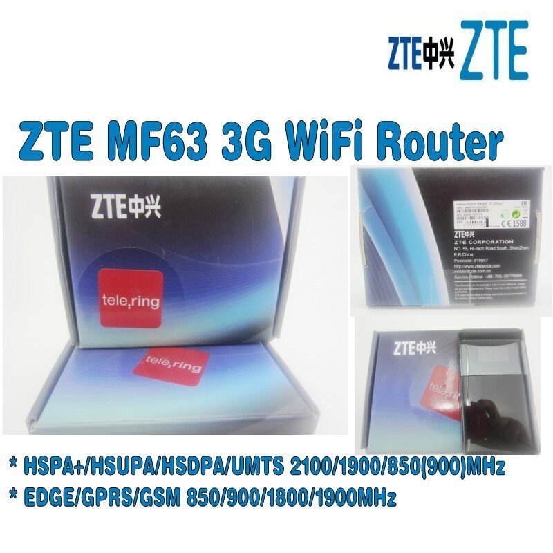 Unlocked ZTE MF63 3g wireless router hspa mobile hotspot plus with 3g antenna