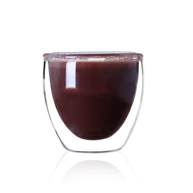 450ml/350ml/250ml/80ml värmebeständig dubbelvägg klar glas kopp te drinkware kopp dryck hälsa regim mugg kaffekopp: 80ml