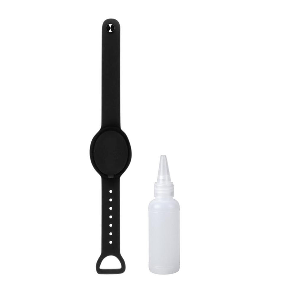 Wristband Hand Dispenser Adult Kid Silica Gel Hand Sanitizer Dispensing Wearable Dispenser Pumps Disinfecta Hand Band Wrist: Black