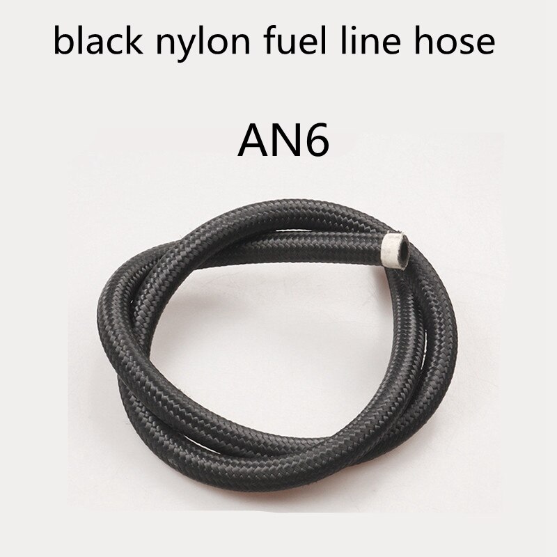 1 Meter Braided Oil Line Fuel Hose Oil Gasoline Brake Line Hose Nylon Fuel line Hose AN4 AN6 AN8 AN10 AN12: AN6 black nylon hose