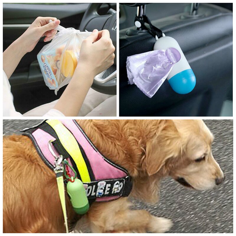 Bolsa de basura portátil para coche, bolsa de orina conveniente extraíble, accesorios para coche, Color aleatorio, bolsa de basura móvil para el cuidado del bebé
