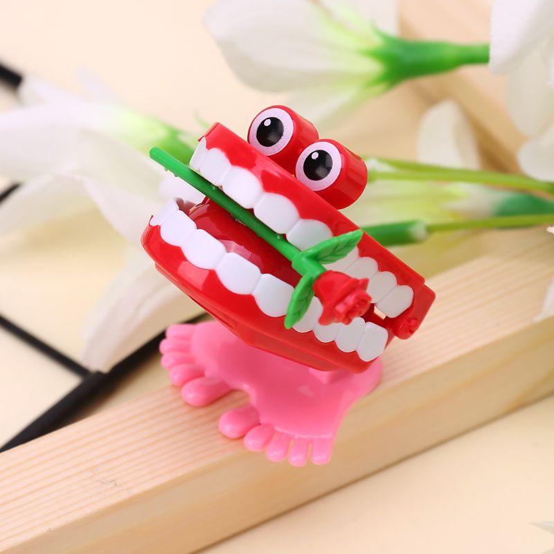 Clockwork Jumping Denture Rose Education Mechanical Toys Desktop Cute Decoration