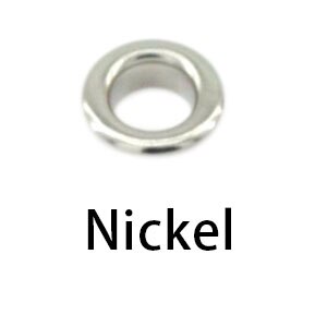 200sets/lot No Sew metal brass eyelets with washer 14mm*8mm small round metal grommets 7color 22#: Nickle