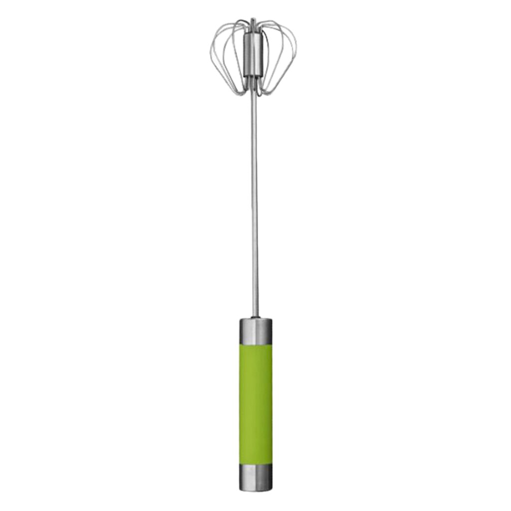 Manual ovo spin batedor para cozinha bolo de leite ferramenta versátil utensílio: 14Inch Green