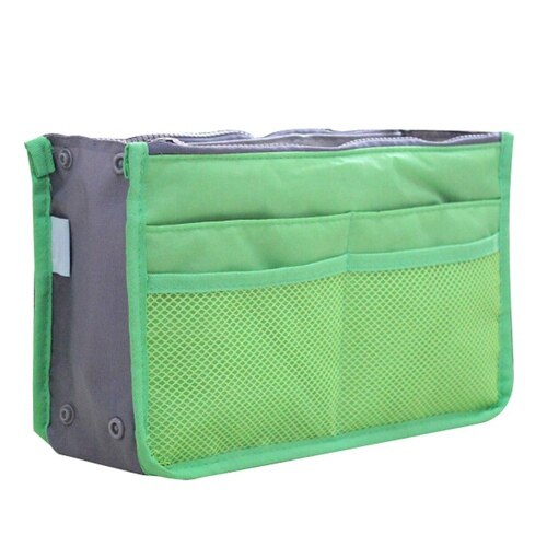 Organizer Insert Bag Women Nylon Travel Insert Organizer Handbag Purse Large Liner Lady Makeup Cosmetic Bag Female Tote: GN