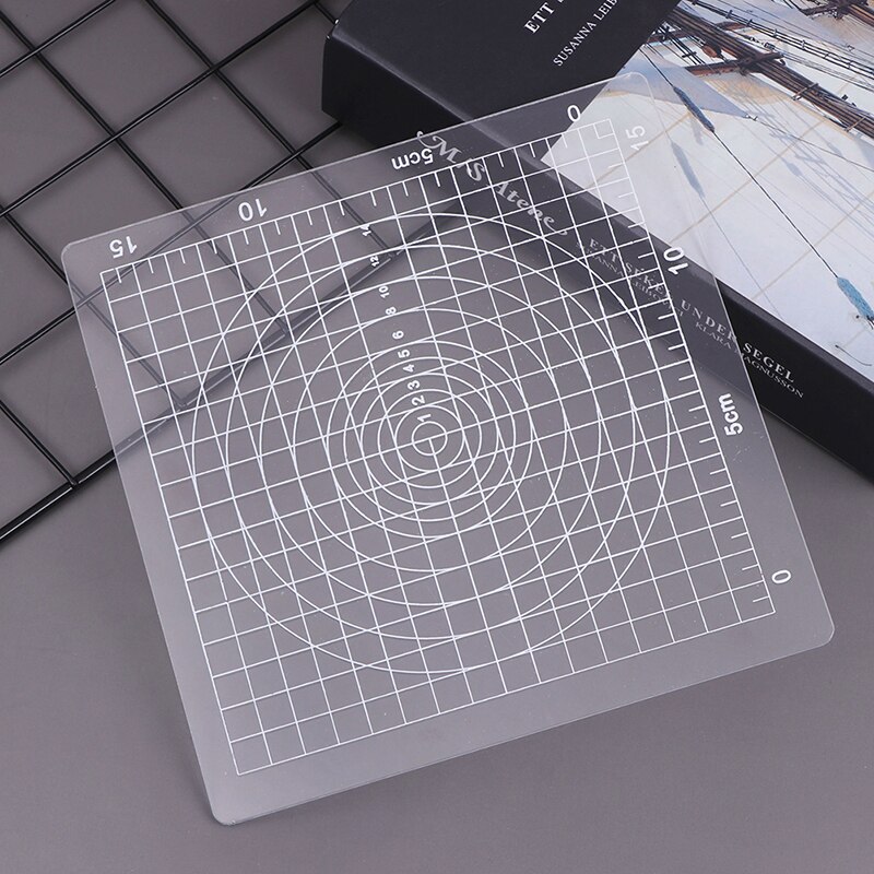 1pcs DIY Pressure Tool Square Acrylic Transparent Stamp Pressure Clay Mud Ultra-light Clay Plate Tools