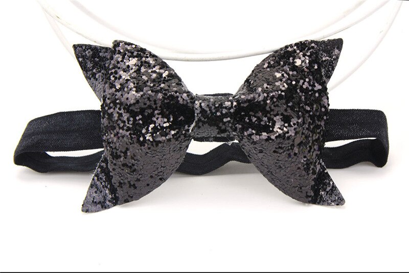 Lazos brillantes diadema de flores para bebés recién nacido Infante Haarband bebé niña diademas princesa accesorios para el cabello niñas: 4