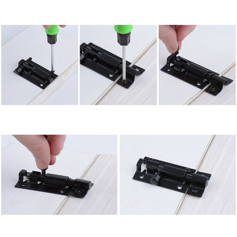 Thickened Sliding Bolt Door Lock Stainless Steel Slide Latch Lock Safety Door Barrel Bolt Privacy Latch Easy to Install