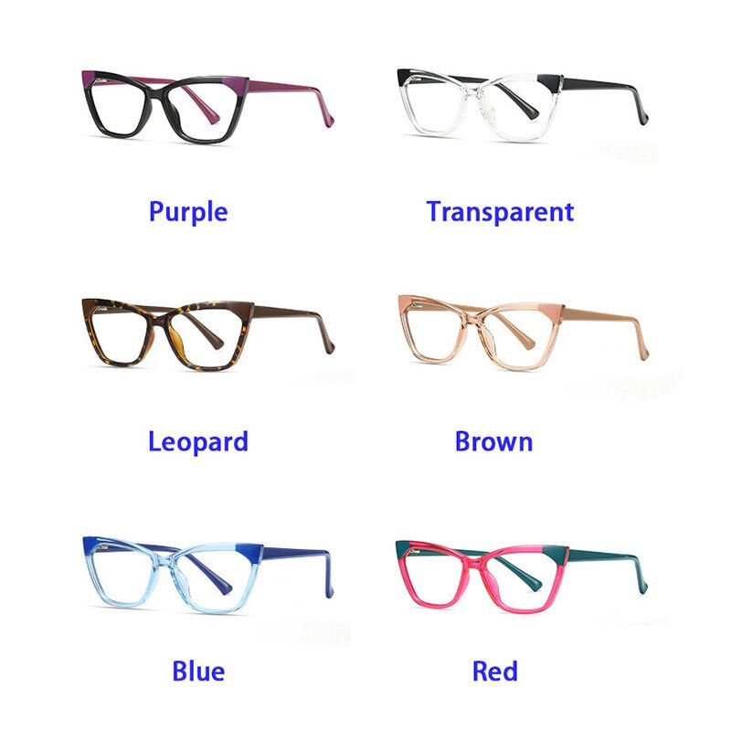 Okulary optyczne rama dla mężczyzn i kobiet okulary korekcyjne z pełnym obrzeżem plastikowe kobiety moda kolorowe okulary kobiecy styl