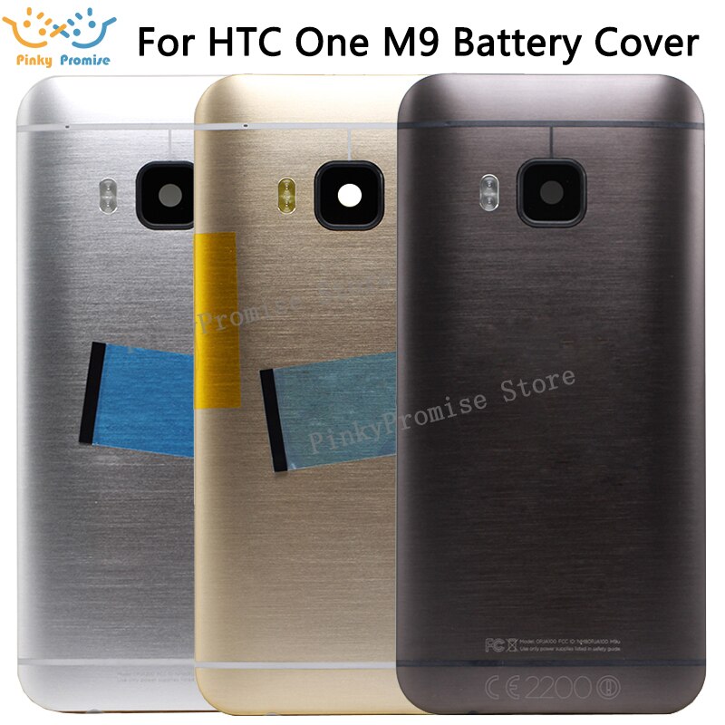 Metal Back Housing Door for HTC One M9 - Replacement Battery Cover with Volume + Power Buttons + Camera Lens