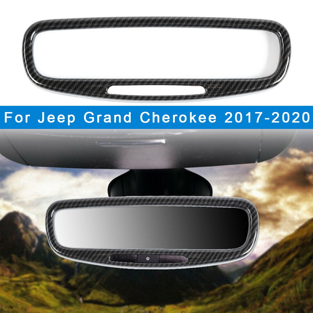Onderdelen Achteruitkijkspiegel Frame Cover Voor Jeep Grand Cherokee -20 Zwarte Sticker