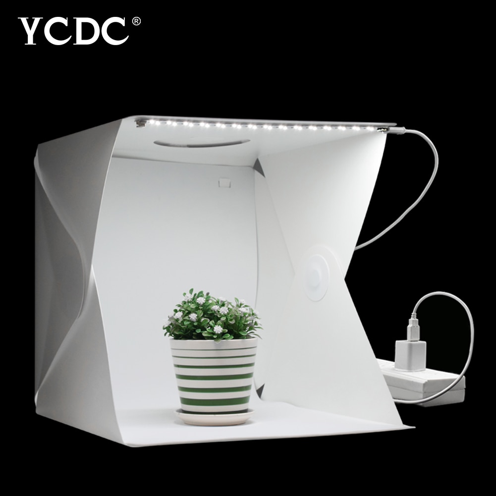 40cm Portable Folding Lightbox Photography Studio Softbox LED Light Soft Box Tent Kit for Phone DSLR Camera Photo Background