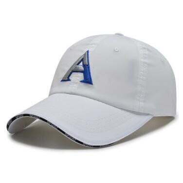 Xdanqinx sport caps brev broderi baseball caps til menn kvinner justerbar størrelse uformelt menns merke caps dame lue: Hvit