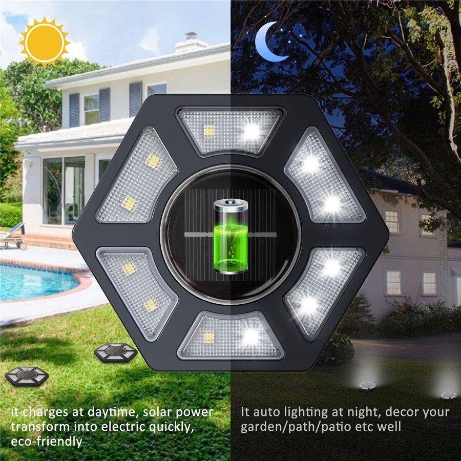 Thrisdar Solar Grond Licht 12 Leds Solar Tuin Pathway Verlichting Outdoor Solar Stap Lichten Gazon Pathway Yard Oprit