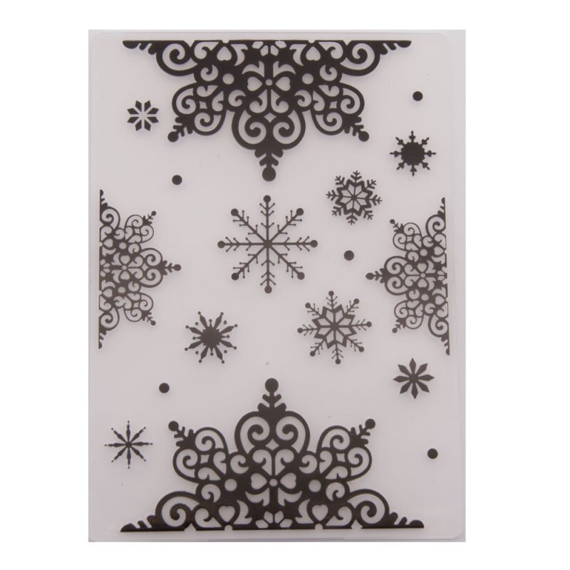 Merry Christmas Snowflake Background Plastic Embossing